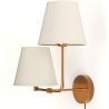 Golden Wall Lamp with Cable and Two Shades - Bretaña image 7