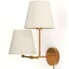 Golden Wall Lamp with Cable and Two Shades - Bretaña image 7