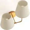 Golden Wall Lamp with Cable and Two Shades - Bretaña image 7