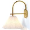 Vintage Gold Wall Lamp with Plug and Switch - Boly image 7