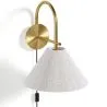 Vintage Gold Wall Lamp with Plug and Switch - Boly image 7