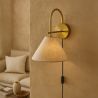 Vintage Gold Wall Lamp with Plug and Switch - Boly image 7