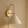 Vintage Gold Wall Lamp with Plug and Switch - Boly image 7