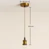 Pendant Lamp Cable in Aged Gold with Adjustable Height - Berrey image 7