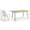 Set Table Hairpin (90x150 cm) + 6 Dining Chairs Nordic Skögur  image 7