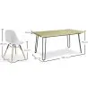 Set Table Hairpin (90x150 cm) + 6 Dining Chairs Nordic Skögur  image 7