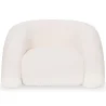 Modern Armchair Upholstered In Cream White Bouclé Fabric – Curved And Comfortable Design - Gab image 7
