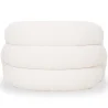 Modern Armchair Upholstered In Cream White Bouclé Fabric – Curved And Comfortable Design - Gab image 7