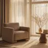 Armchair Upholstered In Velvet Corduroy – Modern Design - November image 7