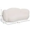 Curved Sofa Upholstered In White Bouclé – Modern And Elegant Design - Sorela image 7