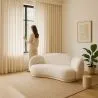 Curved Sofa Upholstered In White Bouclé – Modern And Elegant Design - Sorela image 7