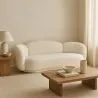 Curved Sofa Upholstered In White Bouclé – Modern And Elegant Design - Sorela image 7
