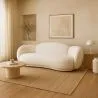 Curved Sofa Upholstered In White Bouclé – Modern And Elegant Design - Sorela image 7