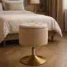 Stool With Storage Upholstered In Chenille - Tony image 7