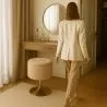 Stool With Storage Upholstered In Chenille - Tony image 7