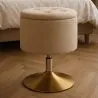 Stool With Storage Upholstered In Chenille - Tony image 7