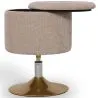 Stool With Storage Upholstered In Chenille - Tony image 7