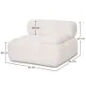 Modular Left Corner Sofa - Upholstered In White Bouclé Fabric - Bianca image 7