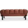 Chesterfield Style Bench Upholstered In Velvet With Iron Legs - Hamptons image 7