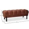 Chesterfield Style Bench Upholstered In Velvet With Iron Legs - Hamptons image 7