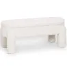 Bench With Storage Upholstered In Off-White Bouclé Fabric – Modern Seat For Living Room And Bedroom - Boreta image 7
