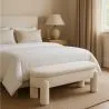 Bench With Storage Upholstered In Off-White Bouclé Fabric – Modern Seat For Living Room And Bedroom - Boreta image 7