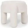 Stool Upholstered In Off-White Bouclé Fabric – Modern Seat For Living Room And Bedroom - Boreta image 7
