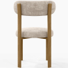 Dining chair Chenille upholstered - Oak effect legs - Ergonomic and modern design - Okare image 7