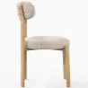 Dining chair Chenille upholstered - Oak effect legs - Ergonomic and modern design - Okare image 7