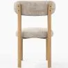 Dining chair Chenille upholstered - Oak effect legs - Ergonomic and modern design - Okare image 7