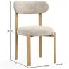 Dining chair Chenille upholstered - Oak effect legs - Ergonomic and modern design - Okare image 7