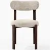 Dining chair upholstered in Chenille – Dark wood-effect legs – Ergonomic and modern design – Okare image 7