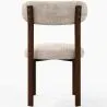 Dining chair upholstered in Chenille – Dark wood-effect legs – Ergonomic and modern design – Okare image 7