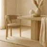 Living room armchair with armrests upholstered in Chenille  – Oak-effect legs – Ergonomic and modern design – Okare image 7