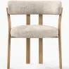 Living room armchair with armrests upholstered in Chenille  – Oak-effect legs – Ergonomic and modern design – Okare image 7