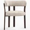 Living room armchair with armrests upholstered in Chenille – Dark wood-effect legs – Ergonomic and modern design – Okare image 7