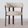 Living room armchair with armrests upholstered in Chenille – Dark wood-effect legs – Ergonomic and modern design – Okare image 7