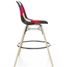 Bar Stool - Patchwork Upholstery - Scandinavian Design and Wooden Legs - Skögur image 7