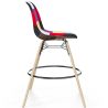 Bar Stool - Patchwork Upholstery - Scandinavian Design and Wooden Legs - Skögur image 7