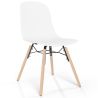 Dining chair with natural wood legs – Modern style and functionality - Broly image 7