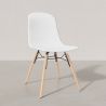 Dining chair with natural wood legs – Modern style and functionality - Broly image 7