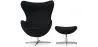  Egg design armchair with footrest - Fabric upholstered - Brave image 7