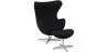  Egg design armchair with footrest - Fabric upholstered - Brave image 7