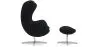  Egg design armchair with footrest - Fabric upholstered - Brave image 7
