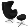 Buy Brave Chair with Ottoman - Fabric Black 13657 - in the EU