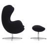 Buy Brave Chair with Ottoman - Fabric Black 13657 in the Europe