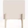 Modern Scandi nightstand covered in faux leather with 2 drawers and natural wood legs - Bennis image 7