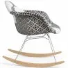 Rocking chair Nordic-style Patchwork– Upholstered in Fabric – Patchwork Sam  image 7