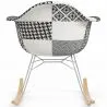 Rocking chair Nordic-style Patchwork– Upholstered in Fabric – Patchwork Sam  image 7