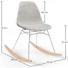 Rocking Chair Modern Fabric Upholstered for Adults - Steel and Wood Legs - Skögur image 7
